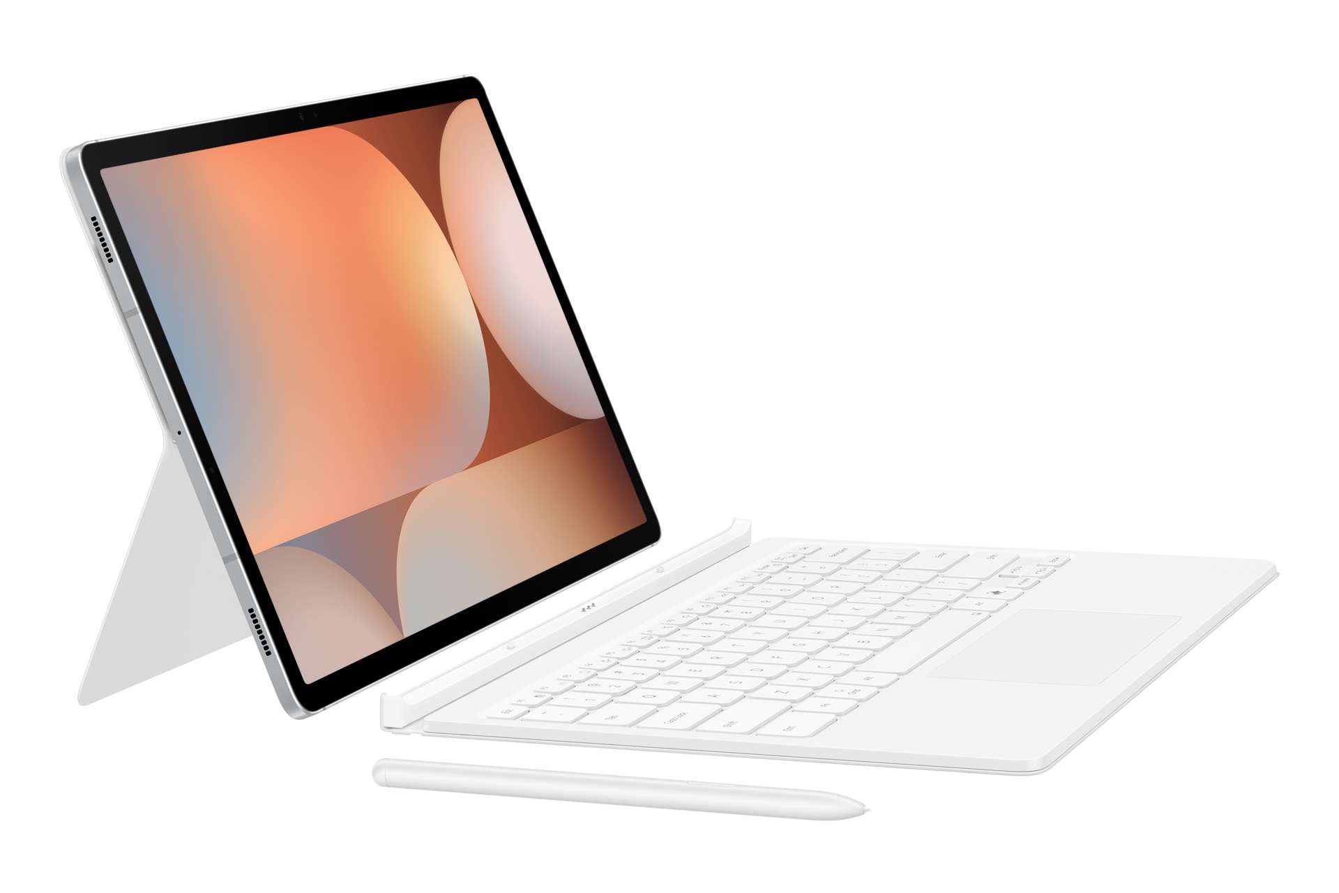 Ochranný kryt Samsung s klávesnicou a touchpadom pre Tab S10+/S9+/S9 FE+ biely