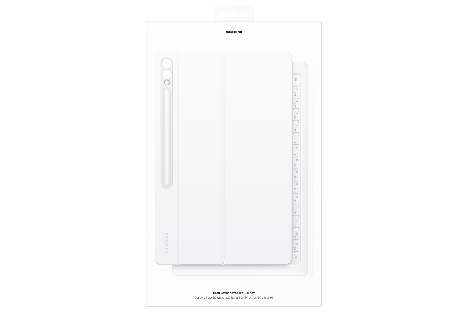 Ochranný kryt Samsung s klávesnicou a touchpadom pre Tab S10 Ultra/S9 Ultra biely