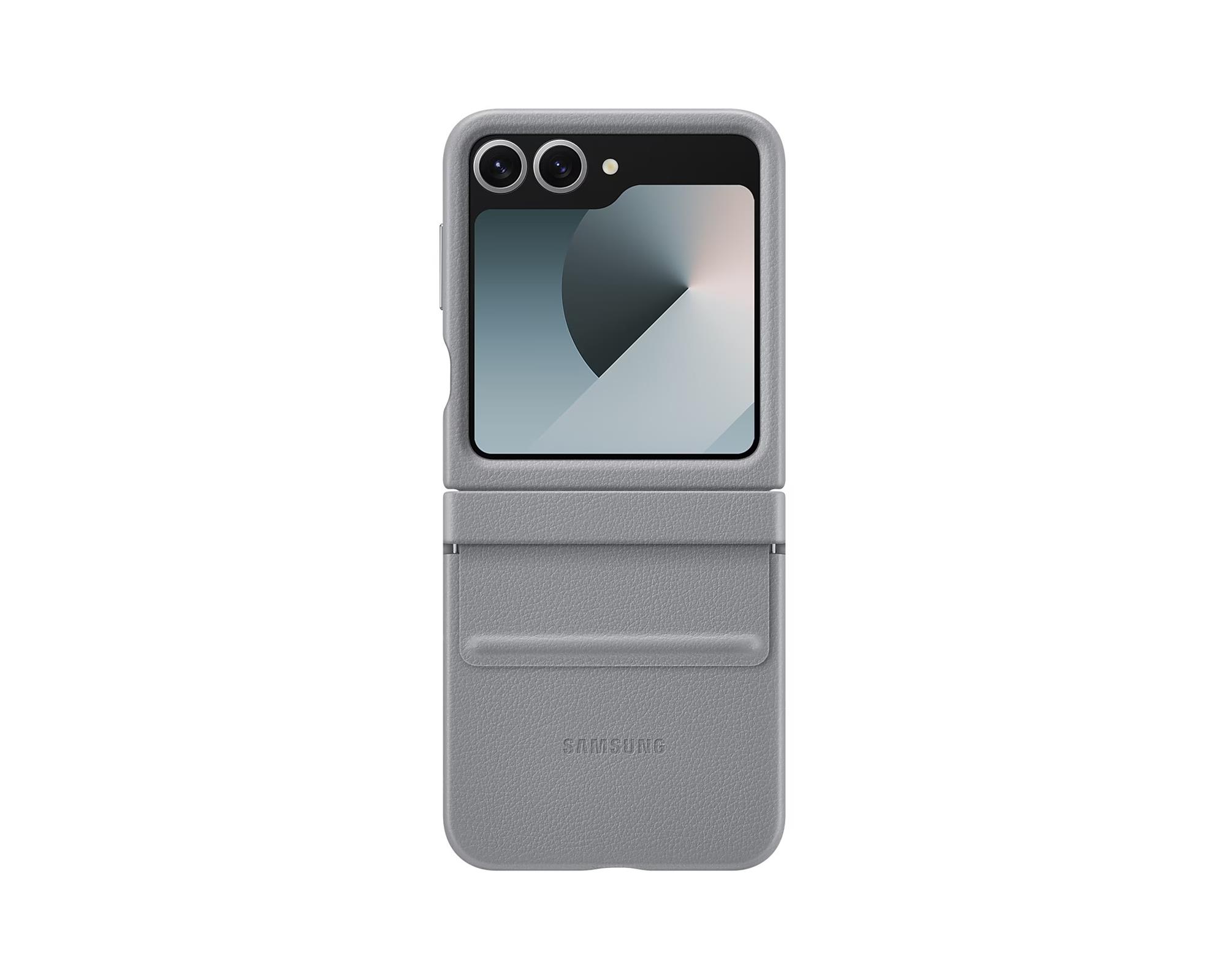 Ochranný kryt Samsung z vegánskej kože pre Z Flip6 Grey