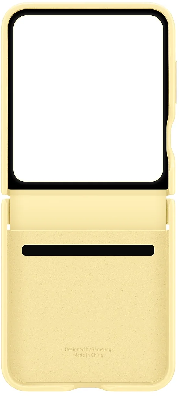 Ochranný kryt Samsung z vegánskej kože pre Z Flip6 Yellow