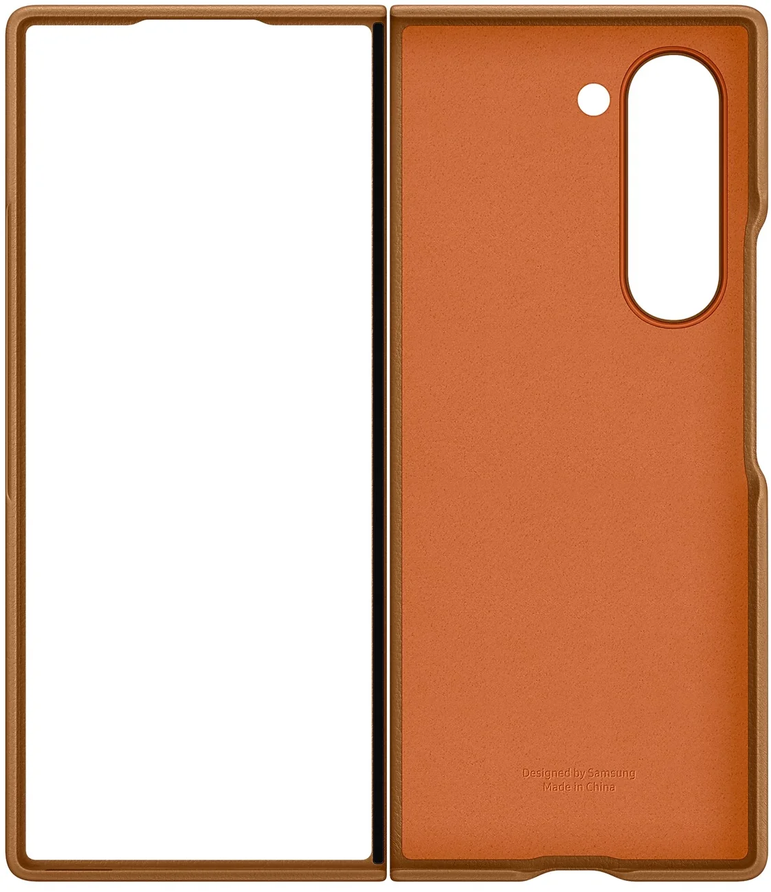 Ochranný kryt Samsung z vegánskej kože pre Z Fold6 Brown
