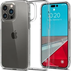 Ochranný kryt Spigen Crystal Hybrid pre iPhone 14 Pro transparentný