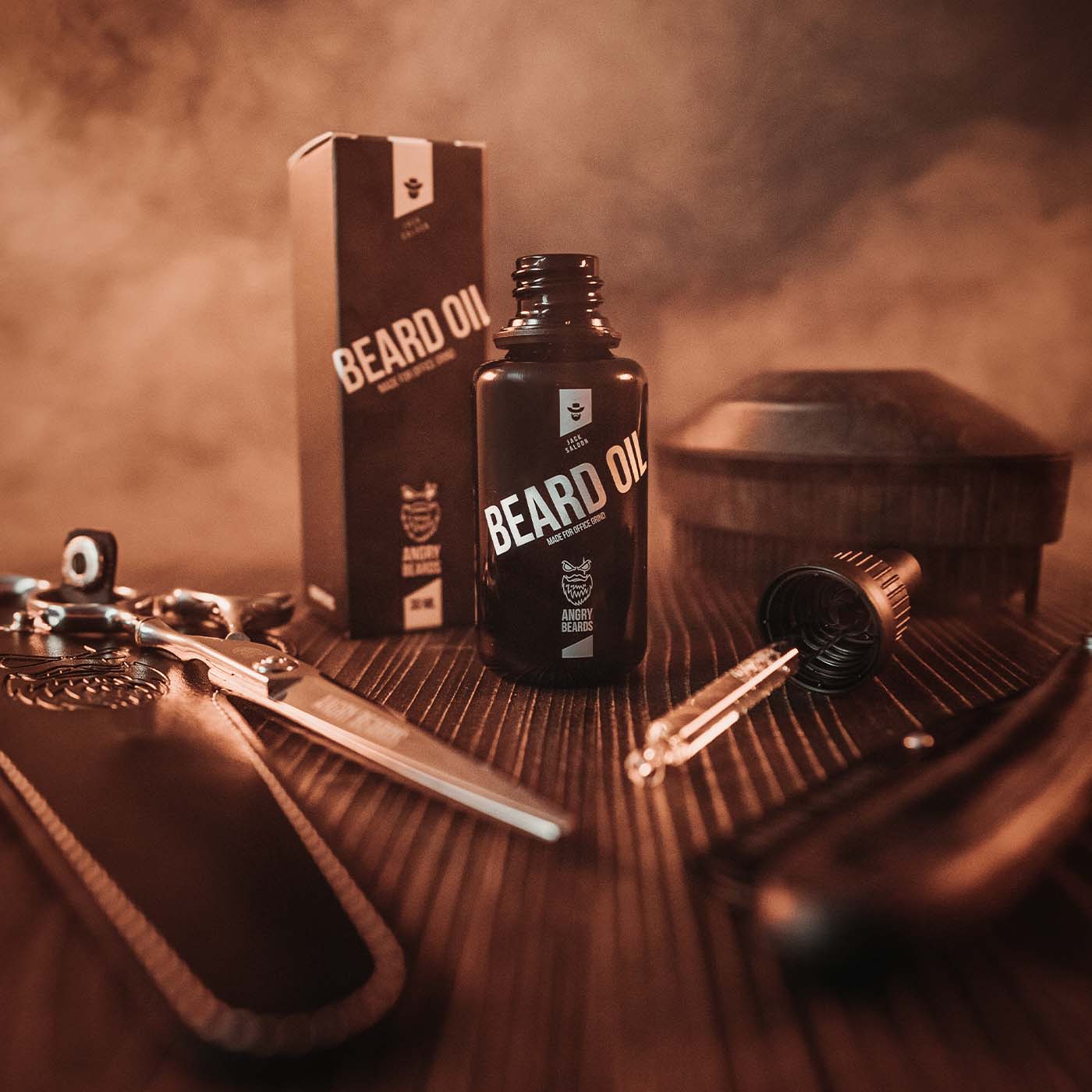 Olej na fúzy Angry Beards Jack Saloon 30 ml
