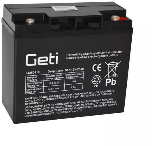 Olovená batéria Geti 12V 20Ah
