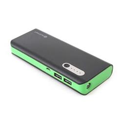 OMEGA powerbank 13000mAh s LED svítilnou, černo-zelená
