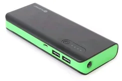 OMEGA powerbank 8000mAh Mini s LED svítilnou, černo-zelená