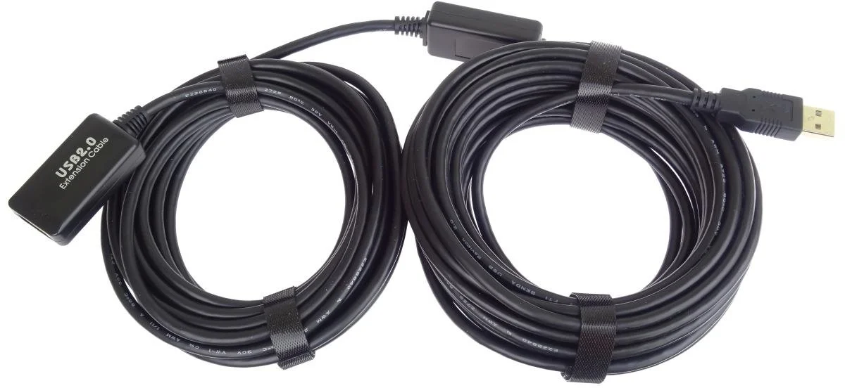 Opakovač a predlžovací kábel PremiumCord USB 2.0 A/M-A/F 15 m