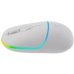 Optická bezdrôtová myš CANYON MW-22, RGB, 800/1200/1600 dpi, 4 tl, BT+2,4 GHz, batéria 650 mAh, snehovo biela