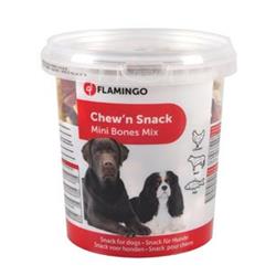 Pamlsky pre psov v tvare kosti Flamingo mini mix 500g