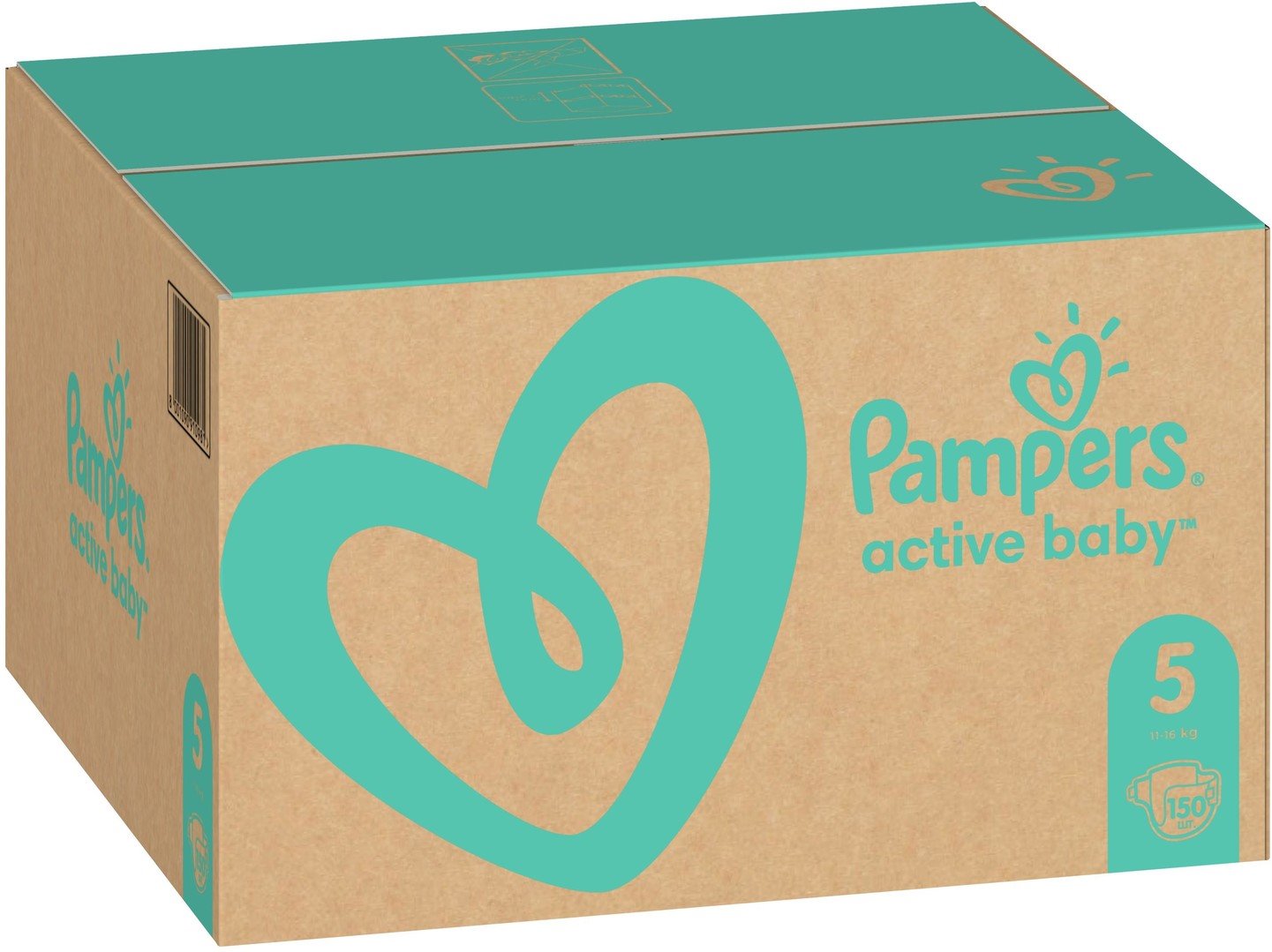 Pampers Active Baby Plenky Velikost 5, 11 kg-16 kg, 150 ks