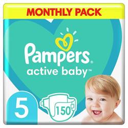 Pampers Active Baby Plenky Velikost 5, 11 kg-16 kg, 150 ks