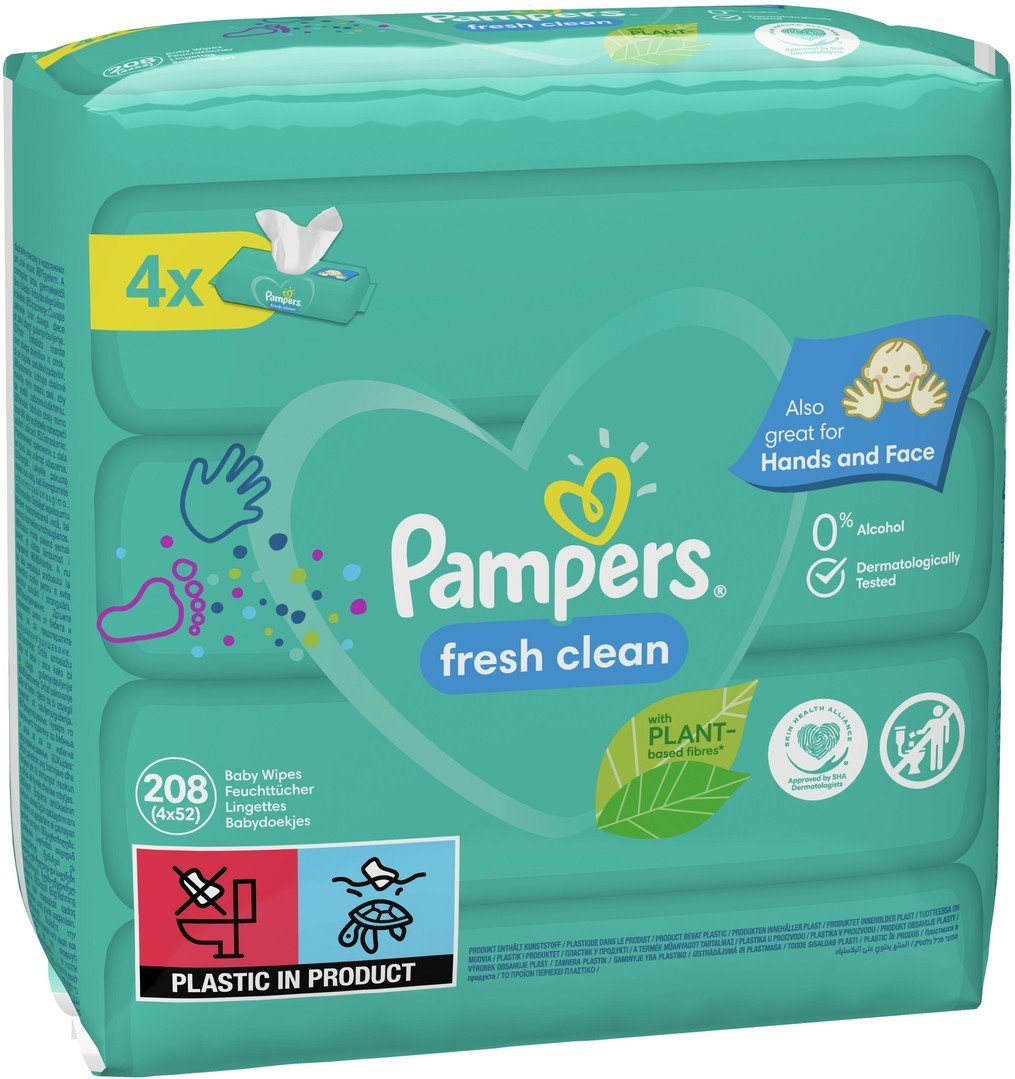 Pampers Fresh Clean Dětské Čisticí Ubrousky 208ks