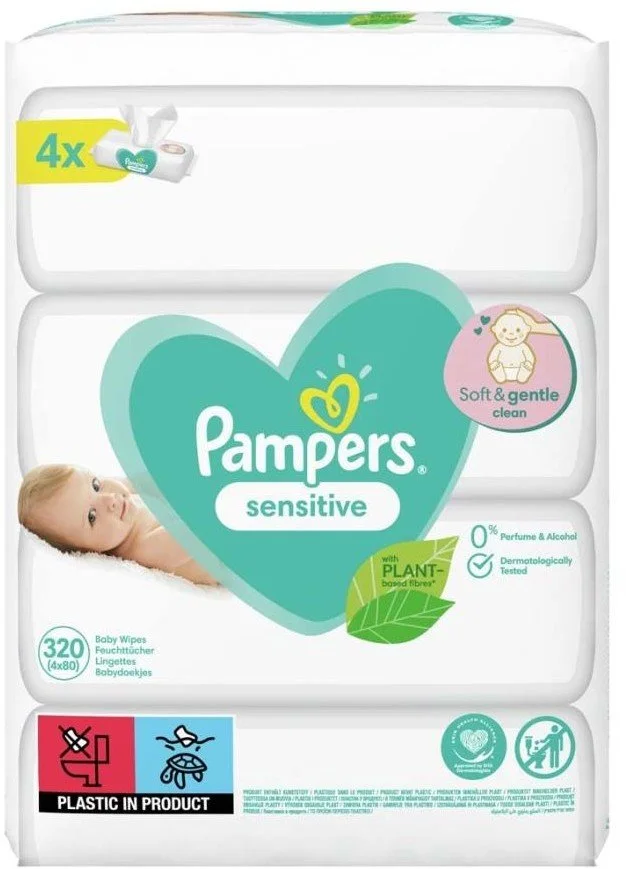 Pampers obrúsky Sensitive XXL 4x80ks