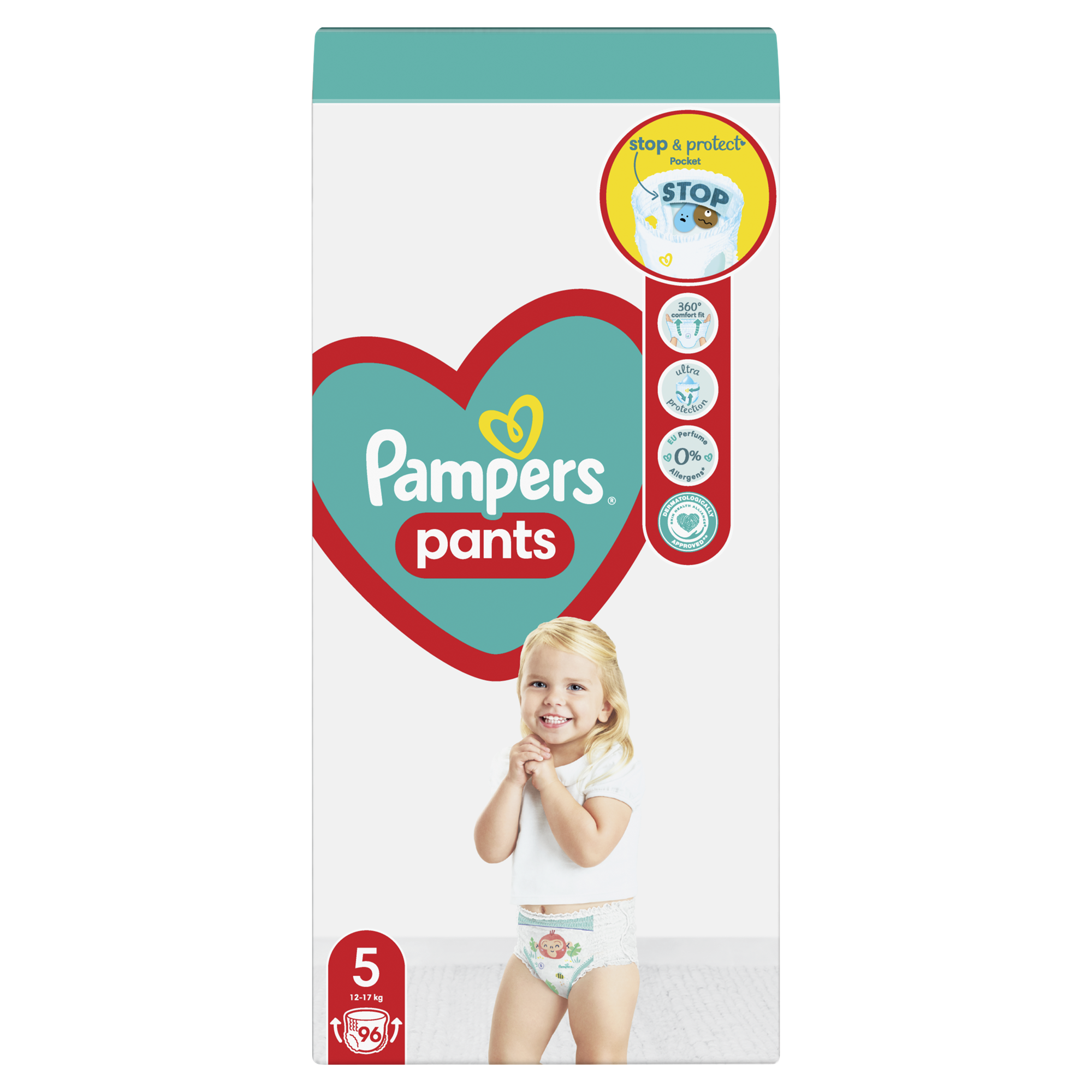 Pampers Pants Plenkové Kalhotky Velikost 5, 96ks, 12kg-17kg