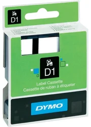Páska do štítkovače Dymo D1, 45010, S0720500, transp./černá, 12 mm