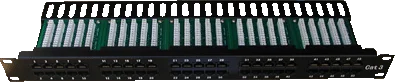 Patch panel ISDN 25p.1U Integrovaný BLACK, 19" 3500