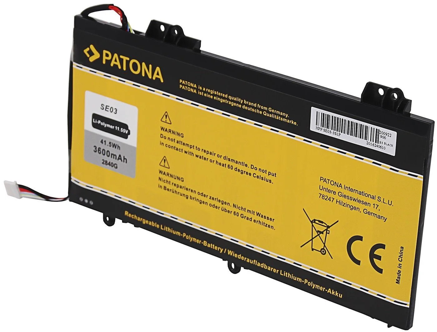 Patón PT2840 - HP Pavilion 14-AL 3600mAh Li-Pol 11,55V