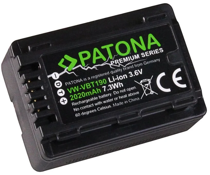 PATONA batéria pre digitálny fotoaparát Panasonic VBK180 2020mAh Li-Ion Premium