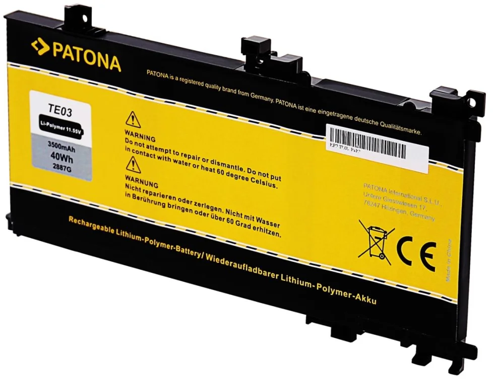 PATONA batéria pre ntb HP Omen 15 3500mAh Li-Pol 11,55V TE03XL
