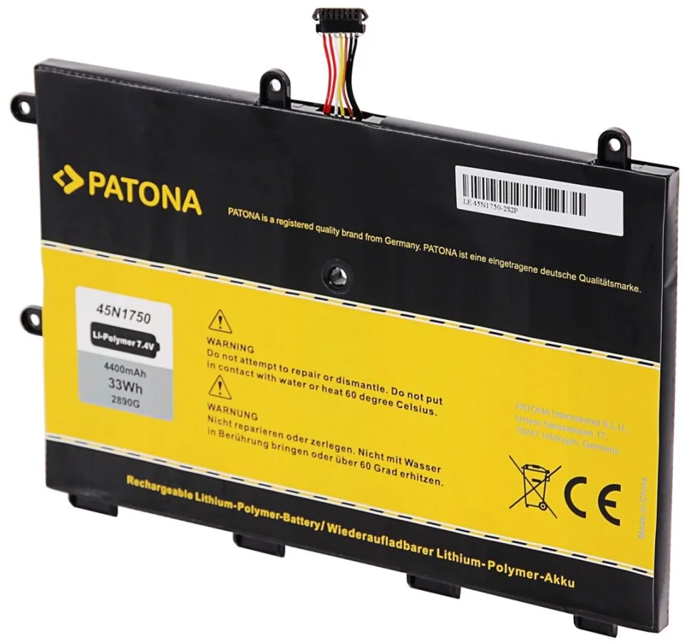 PATONA batéria pre ntb LENOVO Thinkpad Yoga 11e series 4400mAh Li-Pol 7,4V 45N1750