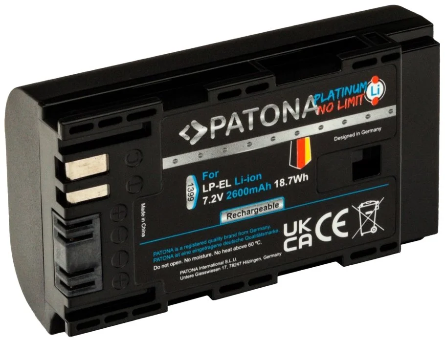 PATONA baterie pro foto Canon LP-EL 2600mAh Li-Ion Platinum pro blesk Speedlite EL-1