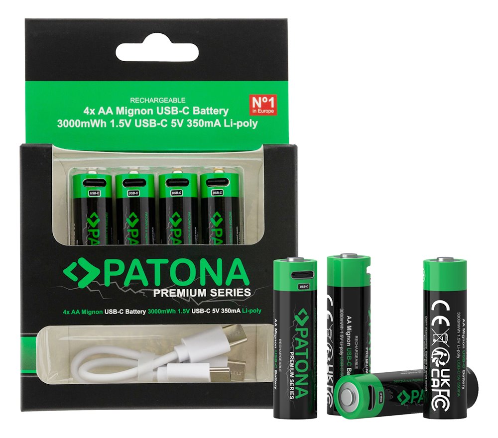 PATONA nabíjecí baterie AA/LR6 Li-Pol 2000mAh