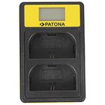 PATONA Photo Duálna nabíjačka Canon LP-E6 s LCD displejom, USB