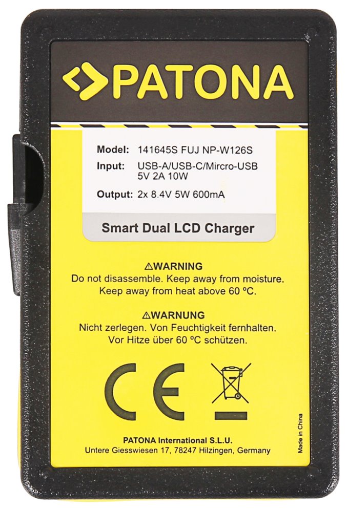 PATONA Photo Duálna nabíjačka Fuji NP-W126 s LCD, USB