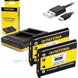 PATONA Photo Duálna rýchlonabíjačka Olympus Li-40B/42B 2x batéria 500mAh USB