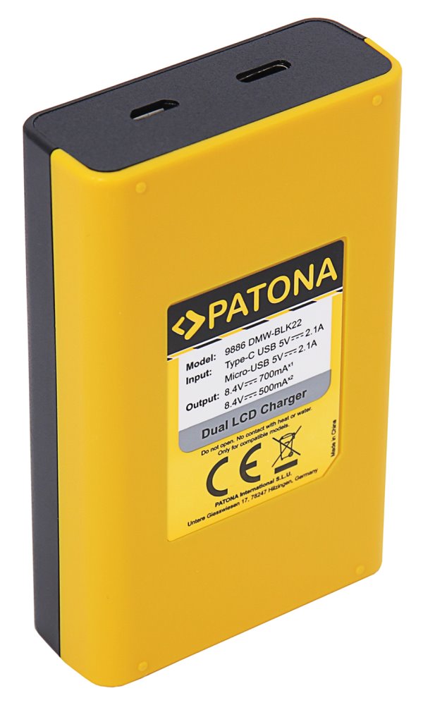 PATONA Photo Duálna rýchlonabíjačka Panasonic DMW-BLK22 USB