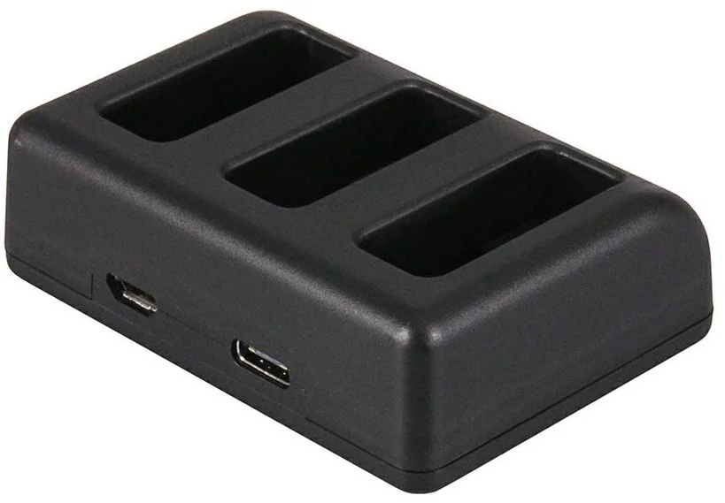 PATONA Trojitá nabíjačka digitálnych kamier GoPro Hero 5/Hero 6/Hero 7/Hero 8 AHDBT-501/ micro USB/ USB-C