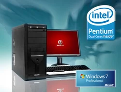PC BARBONE W FENIX Ultra LE - Intel DC E5700/2GB/60GB SSD+500GB/DVDRW/Windows 7 Profesional