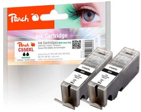 Peach C550XL TwinPack čierna kompatibilný s Canon PGI-550 319165