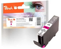 Peach C8 purpurová (magenta) s čipem kompatibilní s CLI-8m, 0622B001