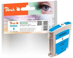 Peach H940XL azurová (cyan) s čipem kompatibilní s C4907AE, No. 940XL PI300-390 - Cartridge inkoustové