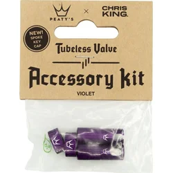 PEATY'S X CHRIS KING (MK2) VIOLET TUBELESS VALVES ACCESSORY KIT 