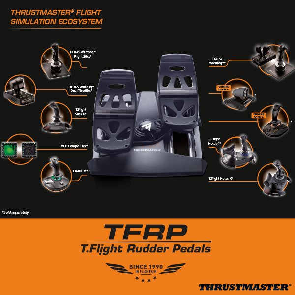 Pedále kormidla Thrustmaster T.Flight pre PS4, PC