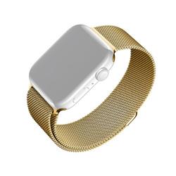 Pevný remienok Mesh Remienok zo sieťoviny z nehrdzavejúcej ocele pre Apple Watch 42/44/45 mm, zlatý