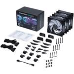 PHANTEKS D30 PWM D-RGB 120mm ventilátor, 3ks, čierny