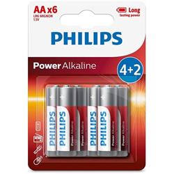 PHILIPS LR6P6BP/10 AA Power Alkaline baterie (6ks)