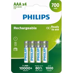 PHILIPS R03B4A70/10 AAA Nabíjecí baterie (4ks)