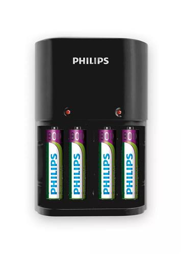 PHILIPS SCB1450NB/12 Nabíječka baterií + 4x AAA
