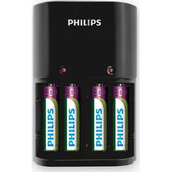 PHILIPS SCB1450NB/12 Nabíječka baterií + 4x AAA