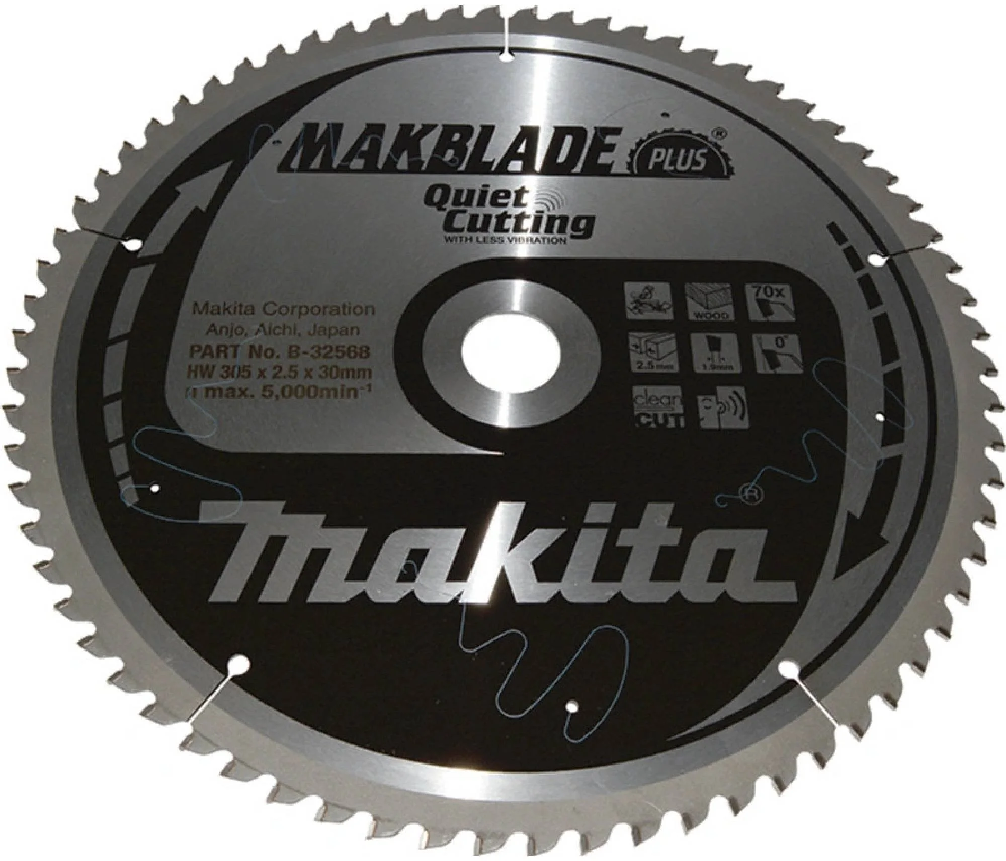 Pilový kotúč na drevo MAKBLADEplus 305x2,5x30 mm 70Z (B-32568)