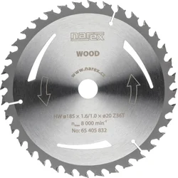 Pílový kotúč Narex 185 × 1,6/1,0 × 20 Z36T WOOD