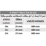 Pirelli P ZERO Race TLR Colour Edition 26-622, SPEEDCore, SmartEVO, biela
