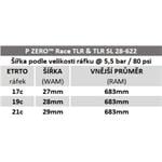 Plášť Pirelli P ZERO Race TLR SL, 30 - 622, TechWALL, 127 tpi, SmartEVO, Black