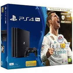 PlayStation 4 Pro 1TB, černá + hra FIFA 18 Ronaldo Edition