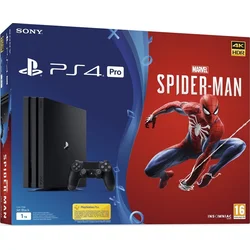 PlayStation 4 Pro 1TB, černý + hra Spider-Man