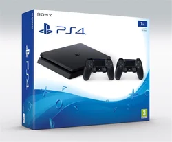 PlayStation 4 Slim 1TB, černá, 2x DualShock 4 v2